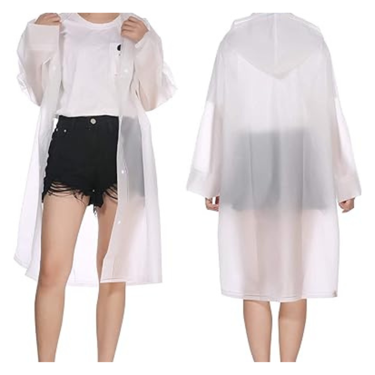 Poncho de Lluvia Portátil Blanco